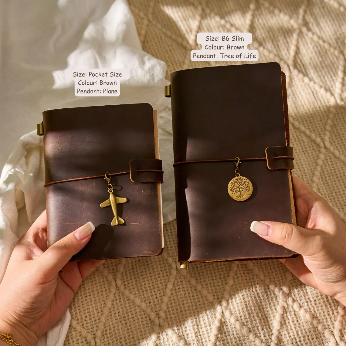 Personalized Leather Journal Notebook | Custom Gift for Students & Teachers