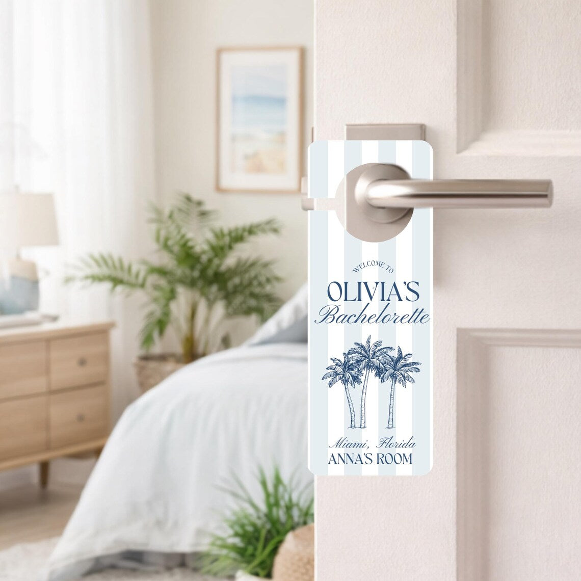 Personalized Acrylic Bachelorette Door Sign | Custom Bach Party Decor
