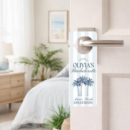 Personalized Acrylic Bachelorette Door Sign | Custom Bach Party Decor
