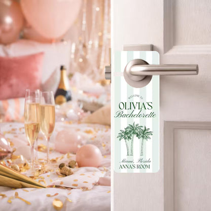 Personalized Acrylic Bachelorette Door Sign | Custom Bach Party Decor