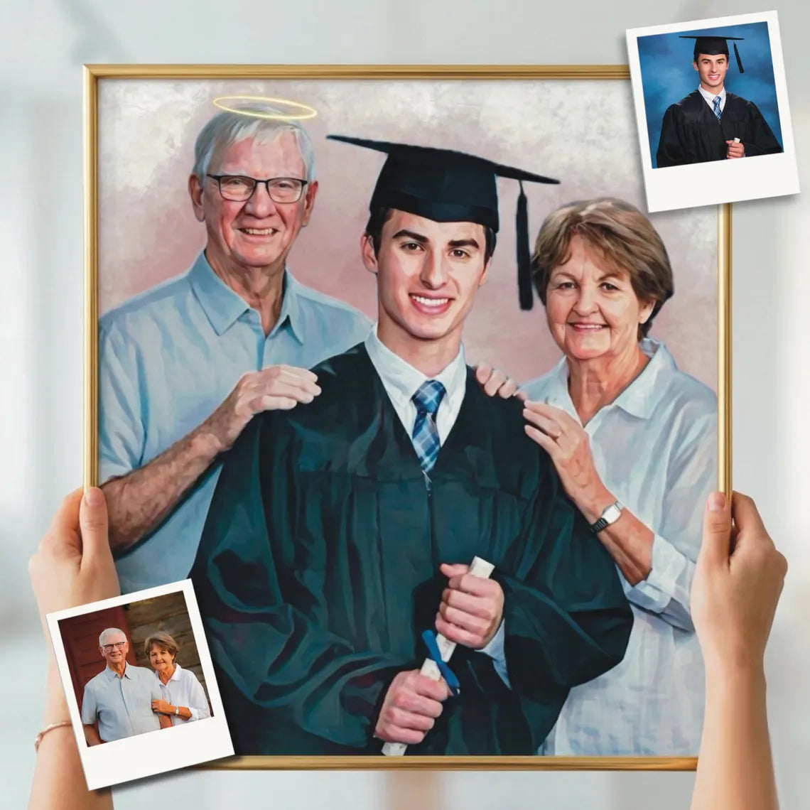 Custom Watercolor Photo Frame | Graduation Memorial Wood Plaque