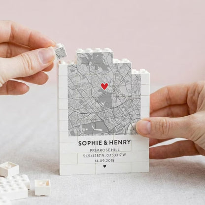 Where It All Began Map Block – Personalized Couple Gift