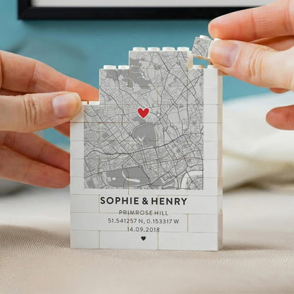 Where It All Began Map Block – Personalized Couple Gift