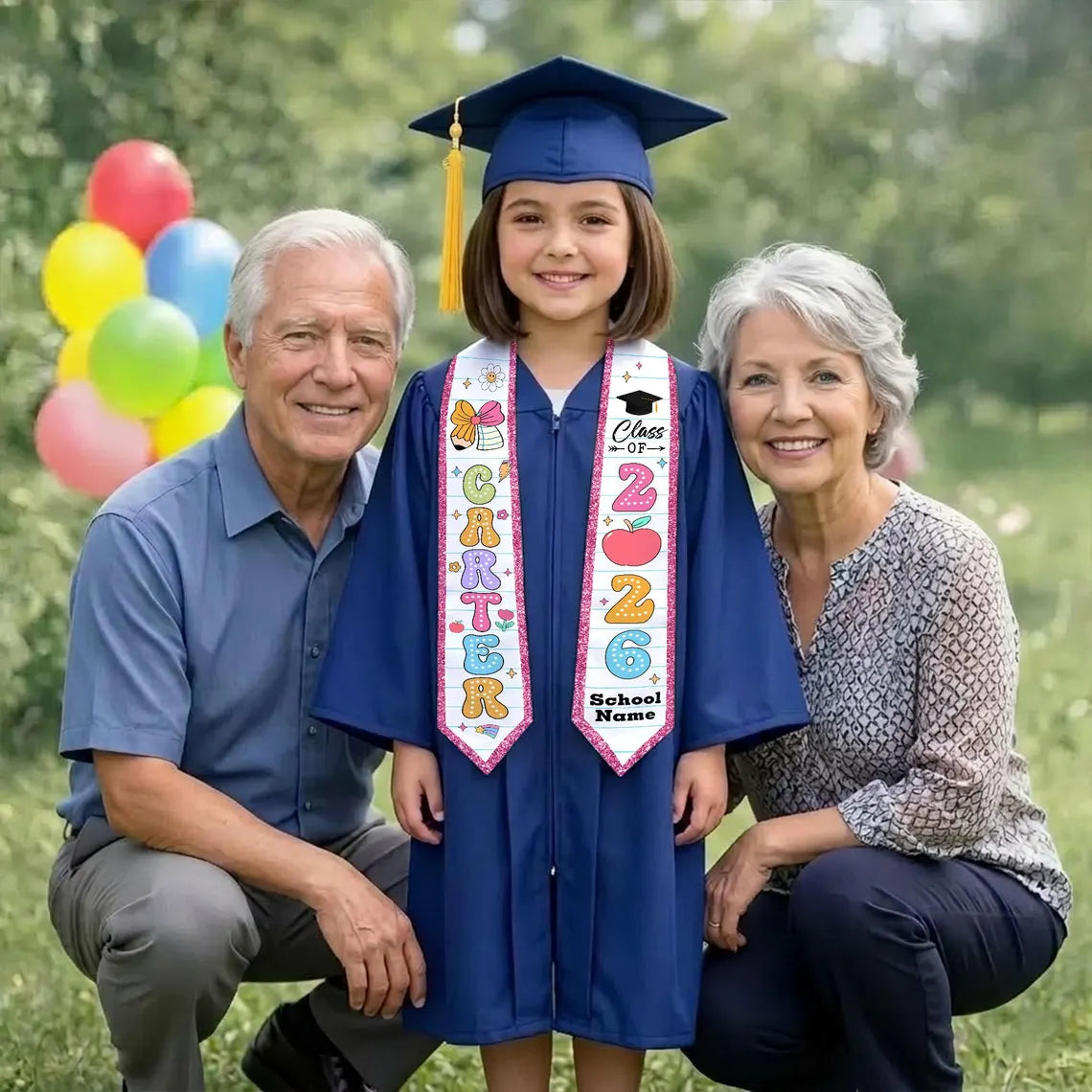 Custom Kids Graduation Stole – Personalized Kindergarten Sash
