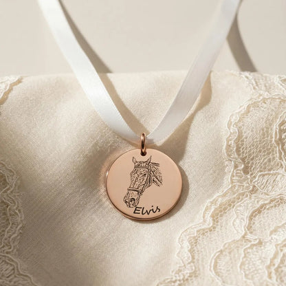 Custom Pet Portrait Bridal Bouquet Charm – Wedding Memorial Gift