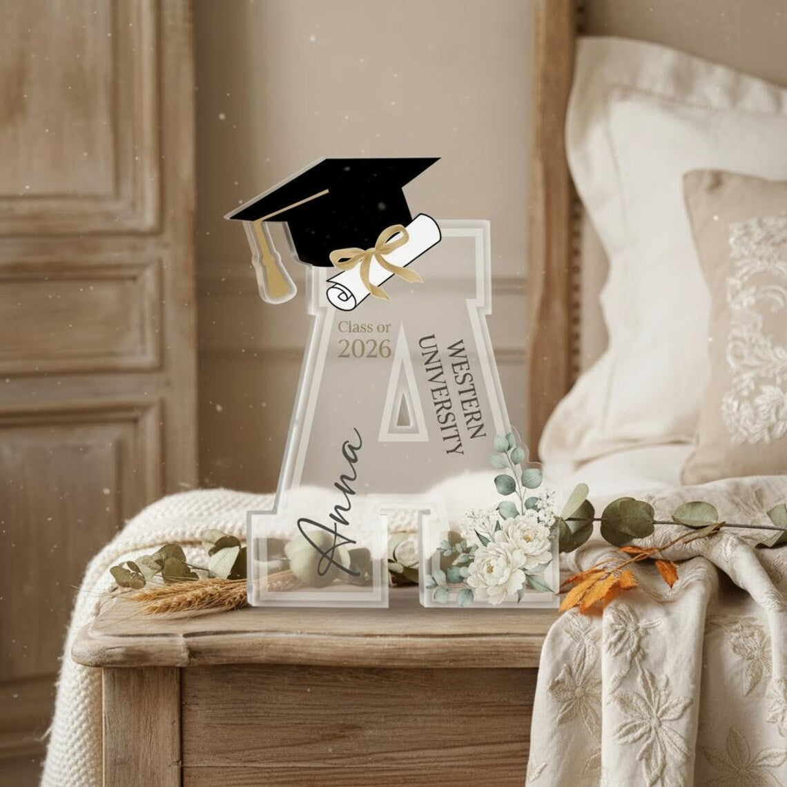 Personalized Graduation Acrylic Stand | Class of 2026 Gift