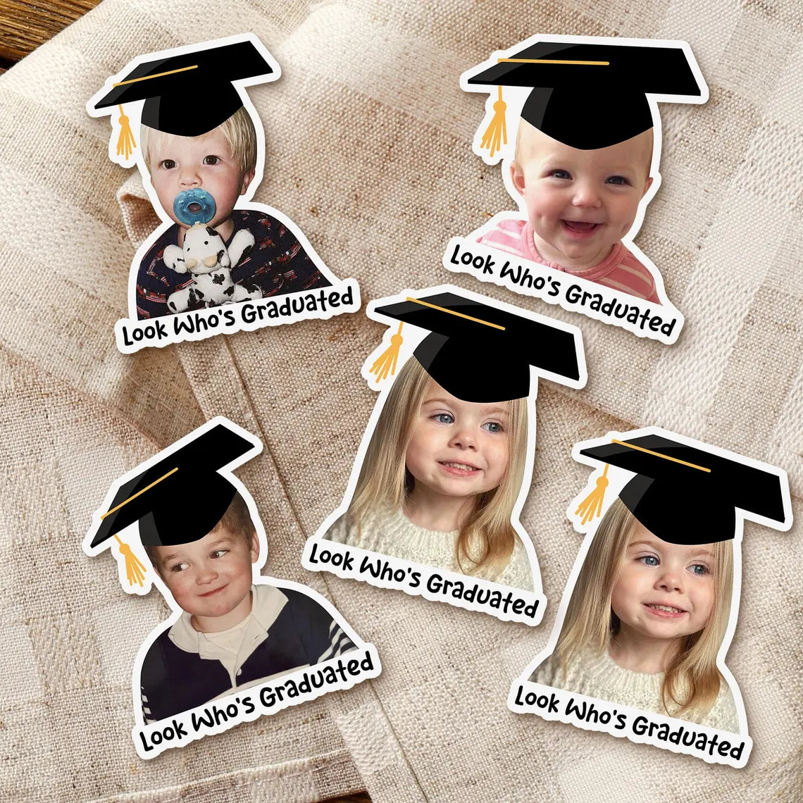 Custom Graduation Face Stickers | Photo Party Stickers