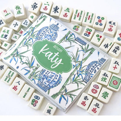 Personalized Mahjong Card Protector | Custom Mahjong Card Cover with Name