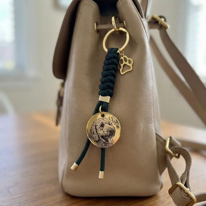Custom Pet Portrait Keychain | Personalized Pet Photo Keychain | Gift for Pet Lovers