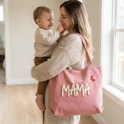 Personalized Grandma Tote Bag with 3D Name Gift