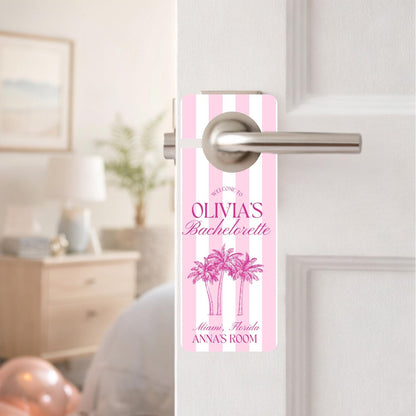 Personalized Acrylic Bachelorette Door Sign | Custom Bach Party Decor