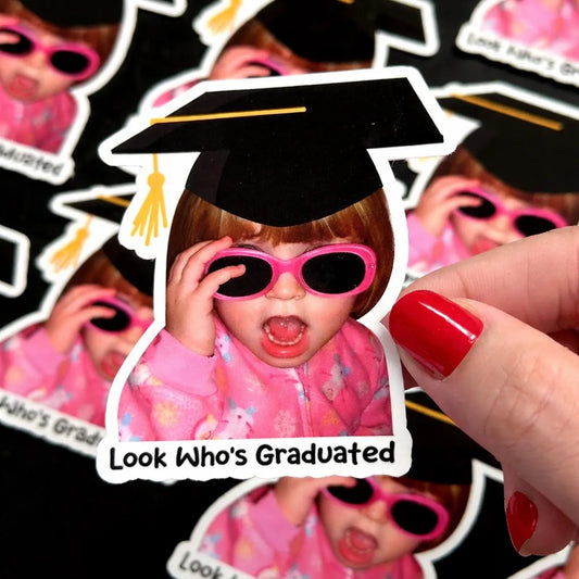 Custom Graduation Face Stickers | Photo Party Stickers