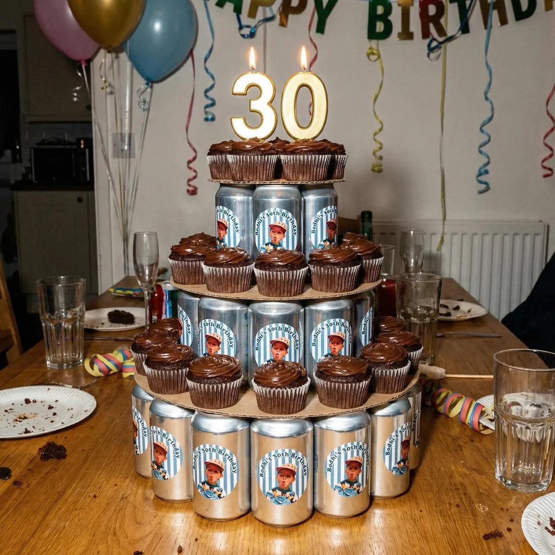 Custom Face Birthday Stickers | Personalized Party Photo Labels
