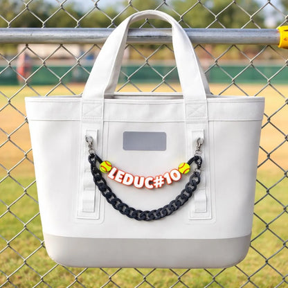 2-Piece Personalized Bag Charm Chain – Custom Name Layered Set