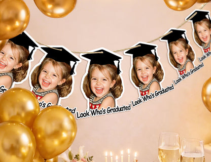 Custom Baby Photo Graduation Banner 2026 | Kids Party Garland