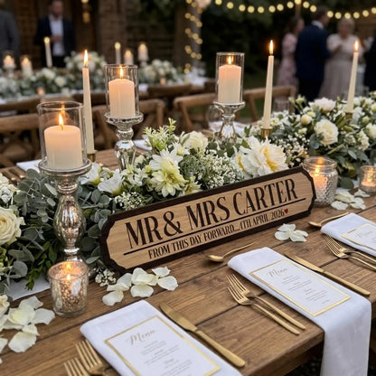 Personalized Wedding Road Sign – Custom Name & Date Sign