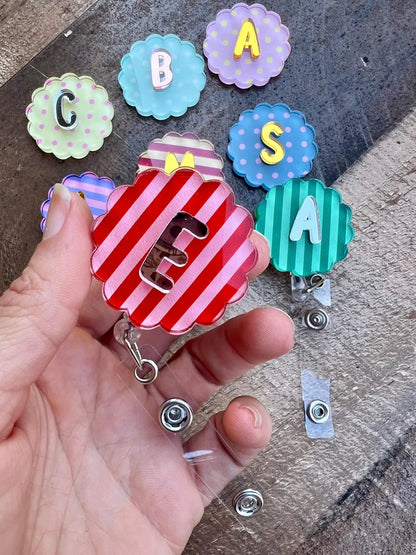 Pink Nurse Badge Reel | Custom RN Name Retractable ID Holder