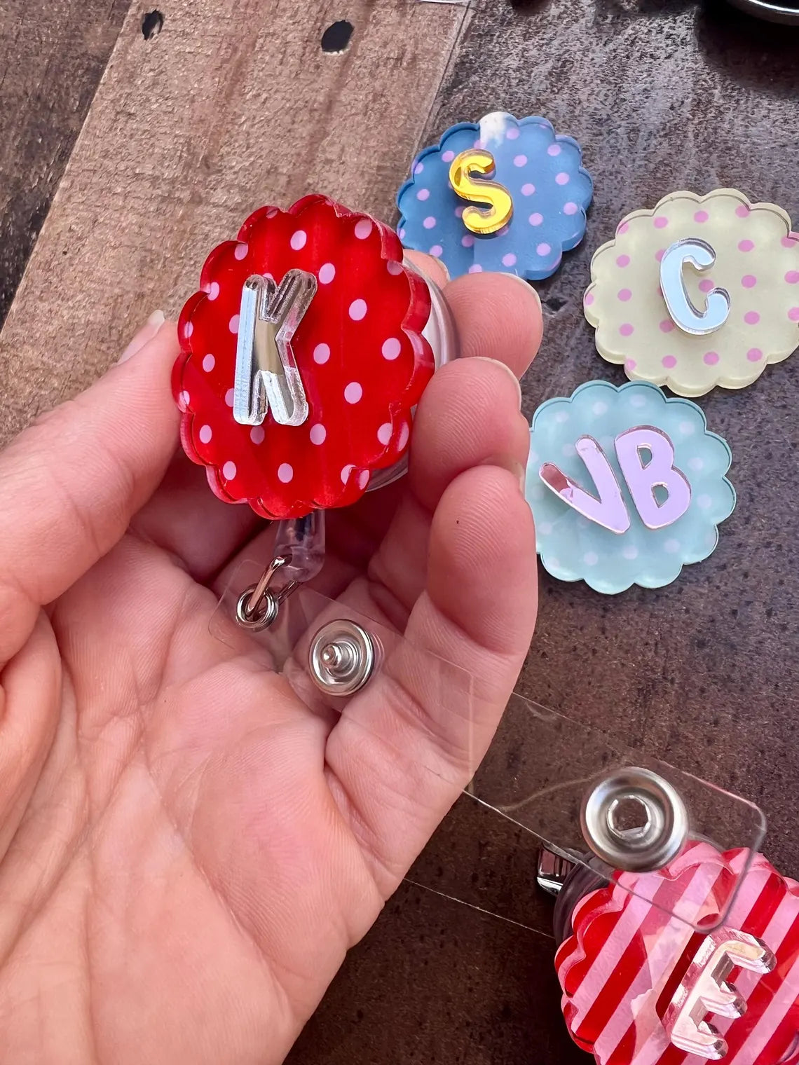 Pink Nurse Badge Reel | Custom RN Name Retractable ID Holder