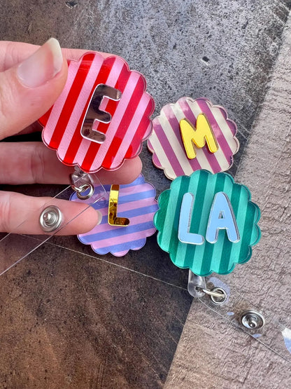 Pink Nurse Badge Reel | Custom RN Name Retractable ID Holder