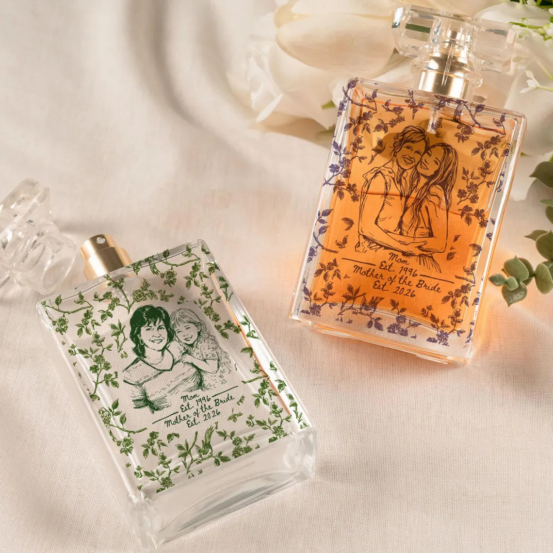 Custom Photo Refillable Perfume Bottle Gift for Mom