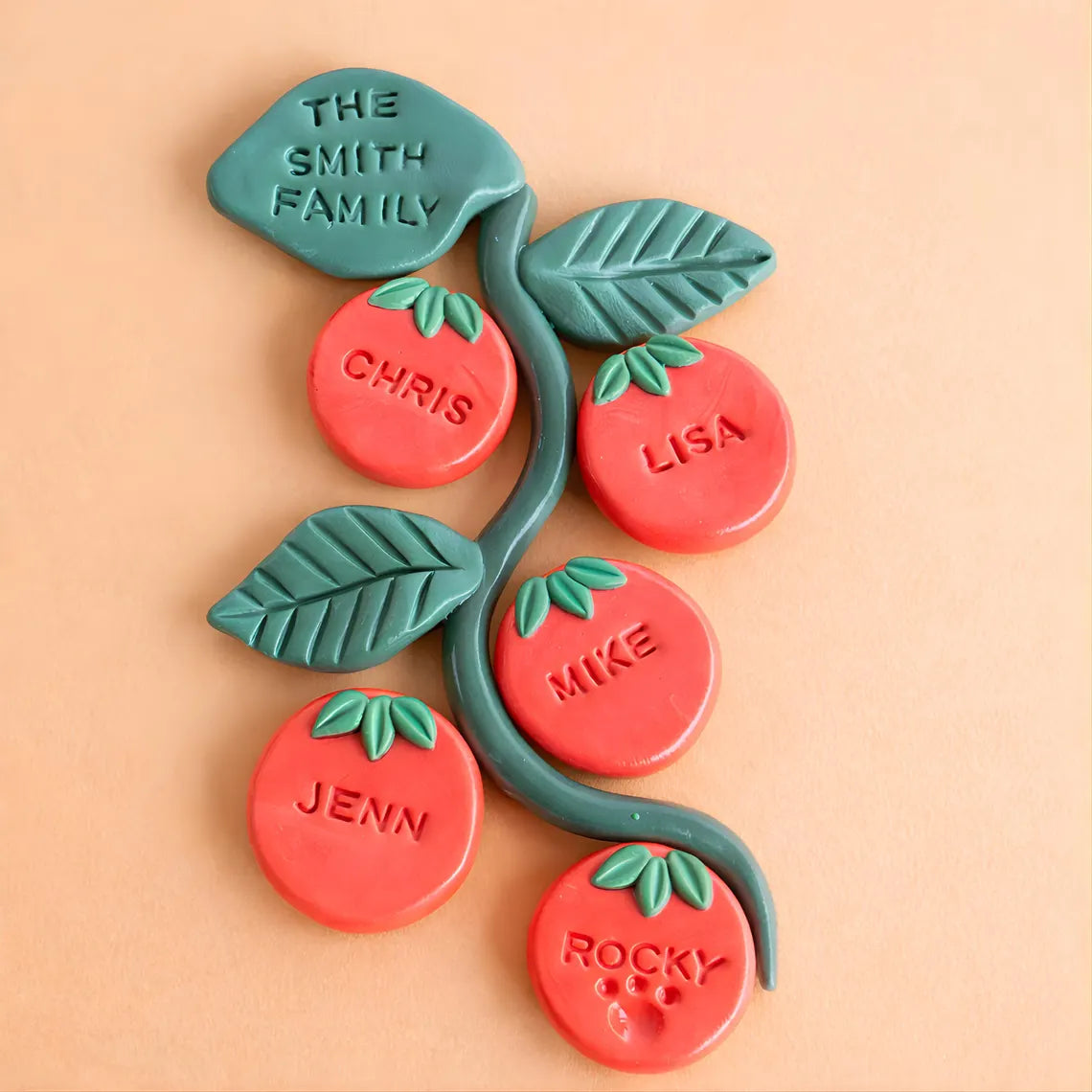 Personalized Family Tomato Magnet 3D Printed Custom Gift
