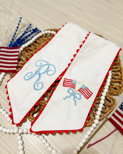 Personalized 4th of July Wreath Sash for Front Door Decor