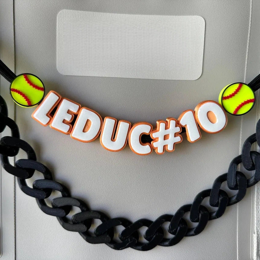 2-Piece Personalized Bag Charm Chain – Custom Name Layered Set