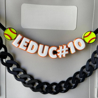 2-Piece Personalized Bag Charm Chain – Custom Name Layered Set