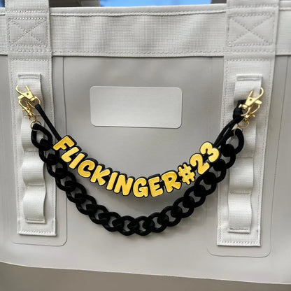 2-Piece Personalized Bag Charm Chain – Custom Name Layered Set