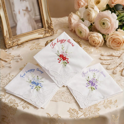 Personalized Wedding Handkerchief | Custom Bridal Keepsake Gift