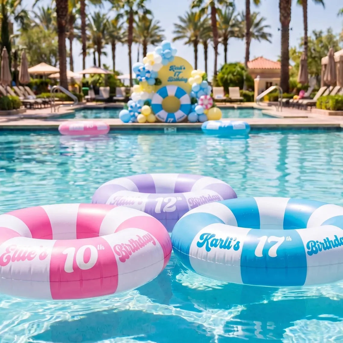 Personalized Birthday Pool Float – Custom Name Party Ring