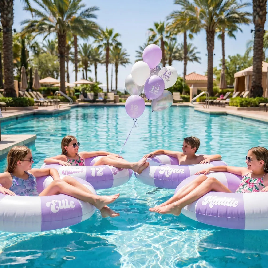 Personalized Birthday Pool Float – Custom Name Party Ring
