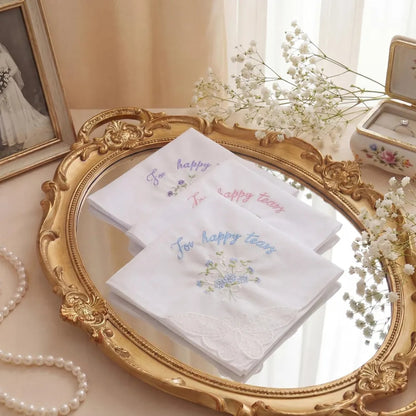 Personalized Wedding Handkerchief | Custom Bridal Keepsake Gift