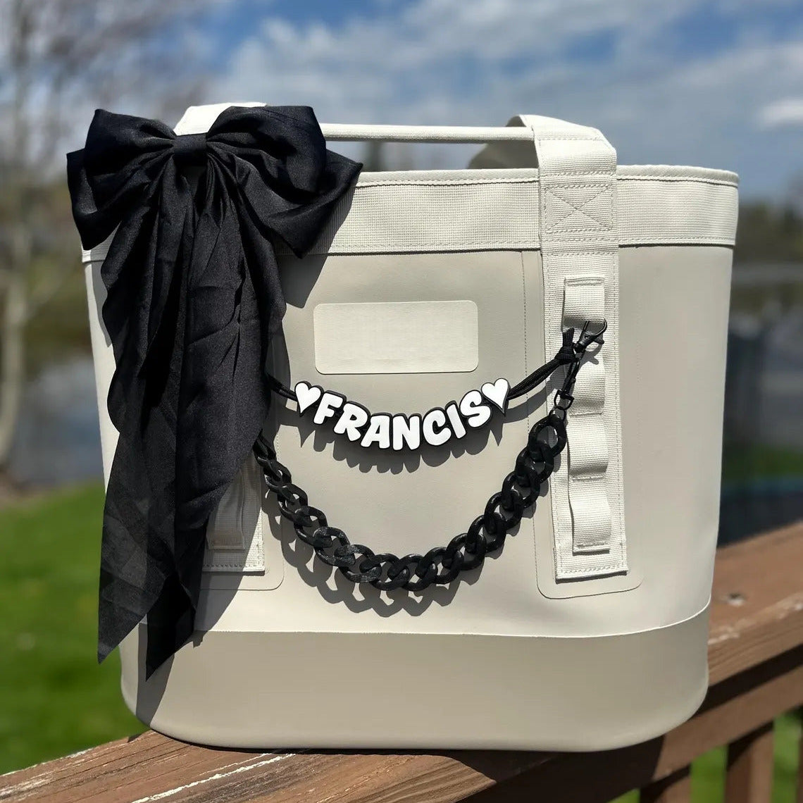 2-Piece Personalized Bag Charm Chain – Custom Name Layered Set