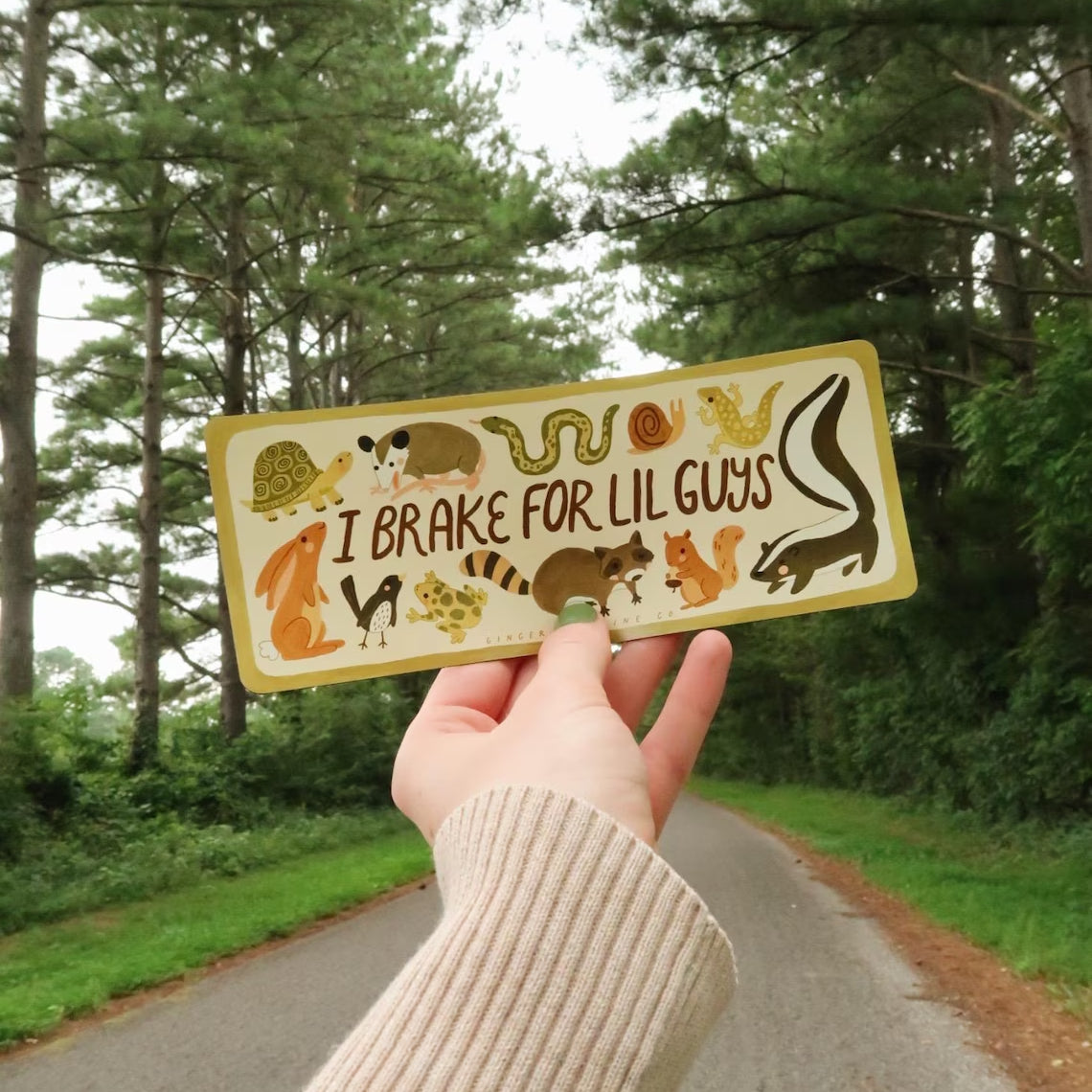 Personalized Car Magnet – Custom Animal Lover Magnet “I Brake for Lil Guys” Set of 2