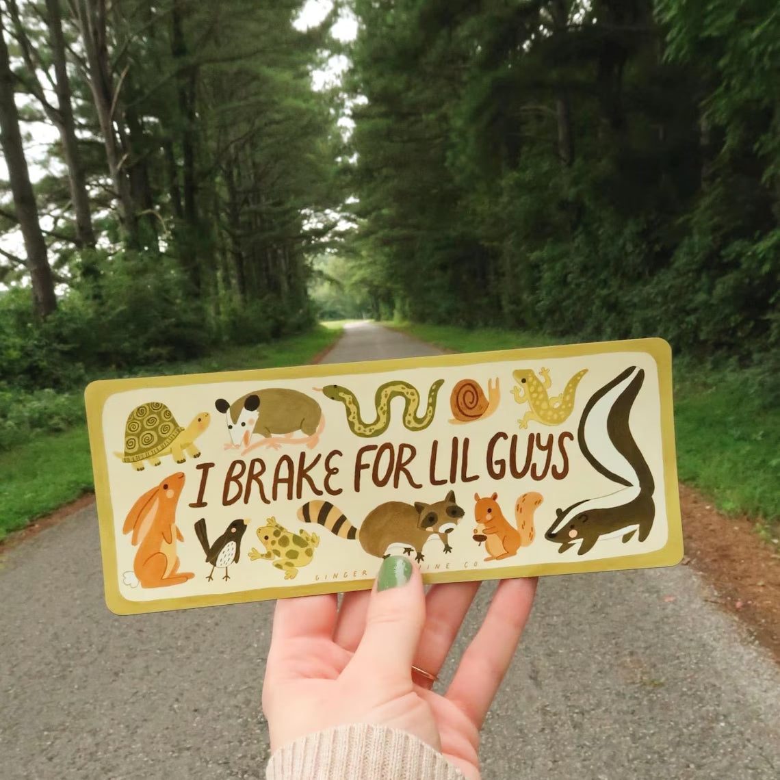 Personalized Car Magnet – Custom Animal Lover Magnet “I Brake for Lil Guys” Set of 2
