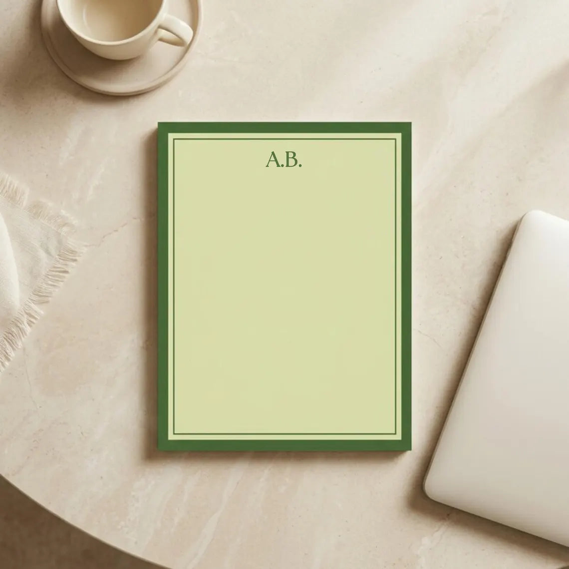 Personalized Monogram Notepad | Custom Stationery Gift for Her