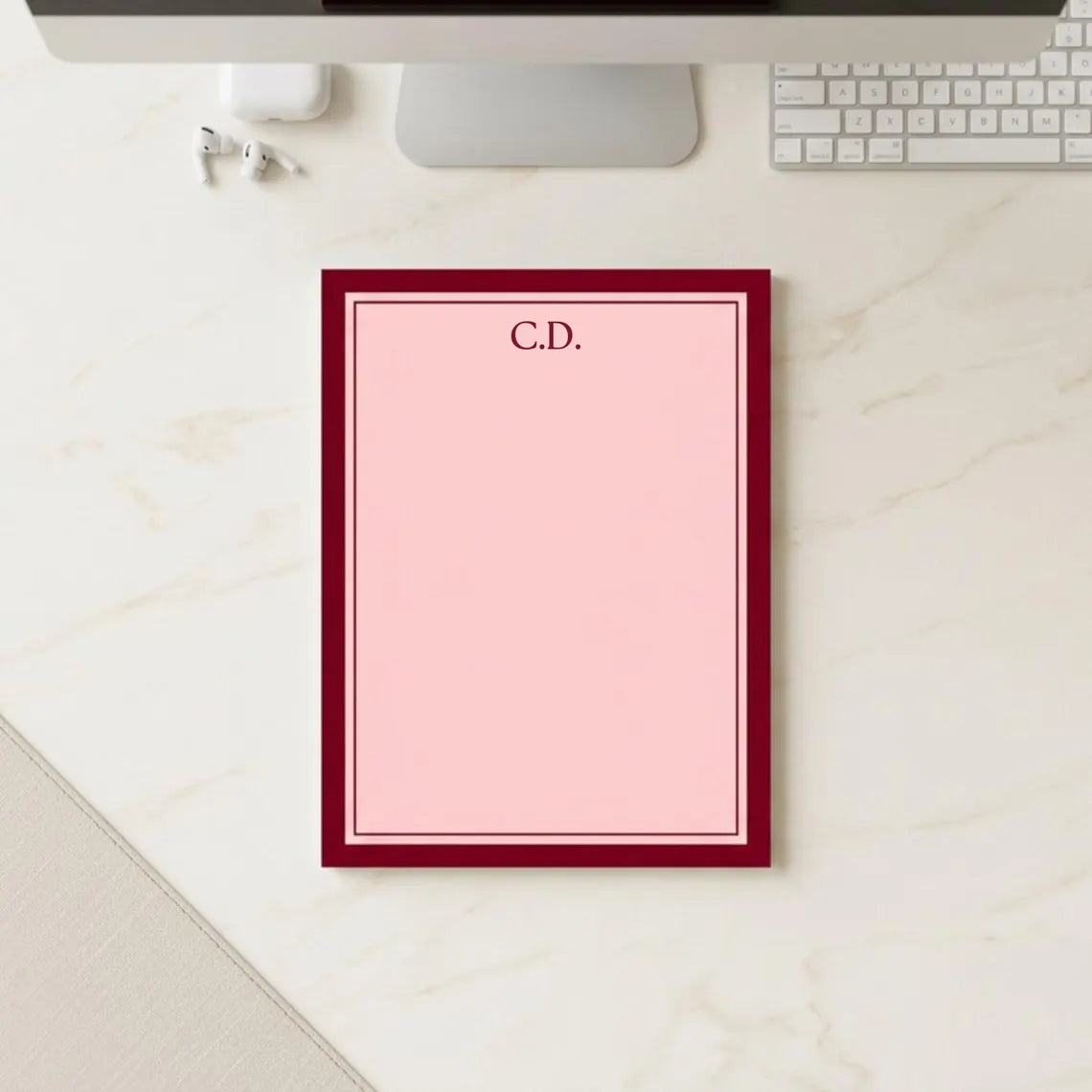 Personalized Monogram Notepad | Custom Stationery Gift for Her