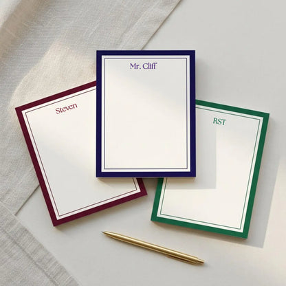 Personalized Monogram Notepad | Custom Stationery Gift for Her