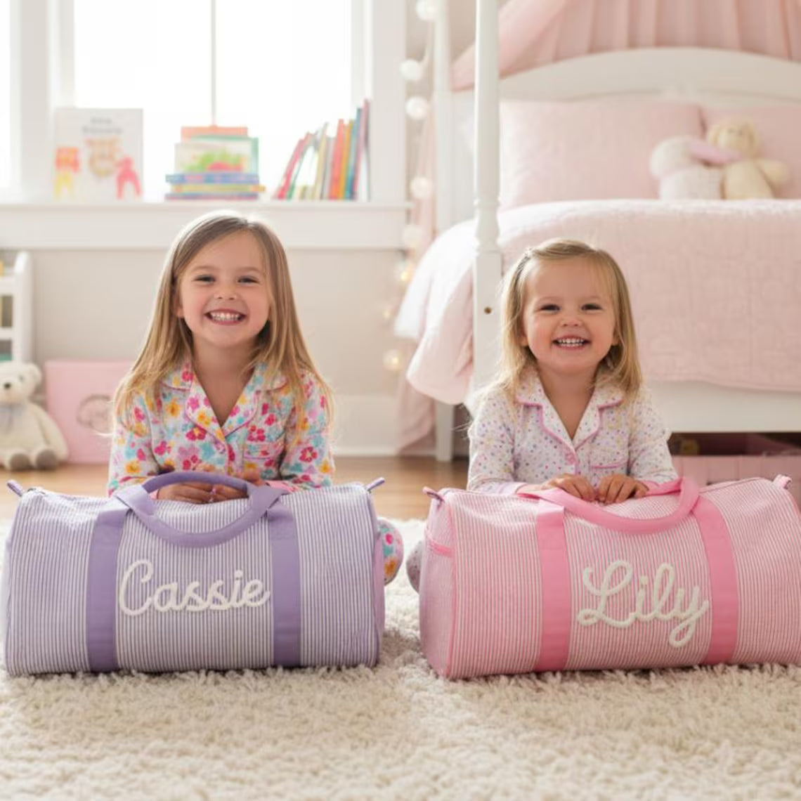 Personalized Kids Duffle Bag – Embroidered Name Travel Bag