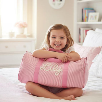 Personalized Kids Duffle Bag – Embroidered Name Travel Bag