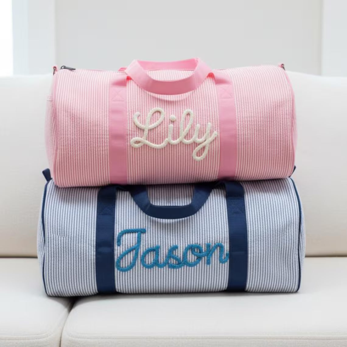 Personalized Kids Duffle Bag – Embroidered Name Travel Bag