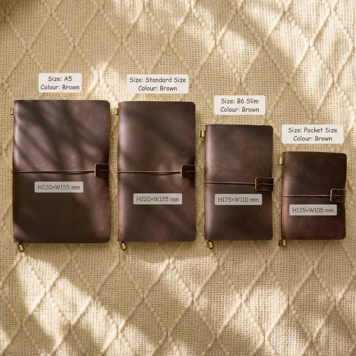 Personalized Leather Journal Notebook | Custom Gift for Students & Teachers