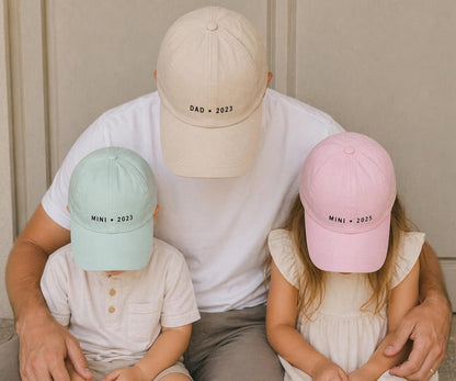 Custom Embroidered Cap – Mom Dad Kids Matching Hat