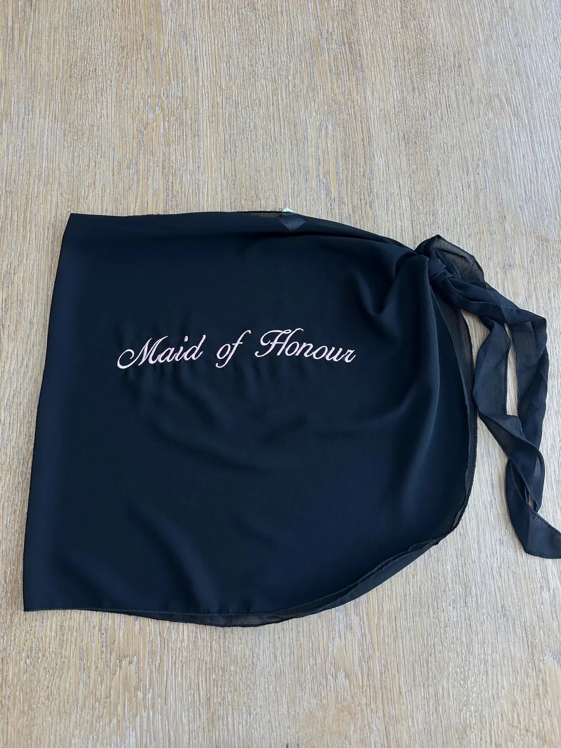 Custom Bride Embroidered Beach Sarong | Personalized Cover Up