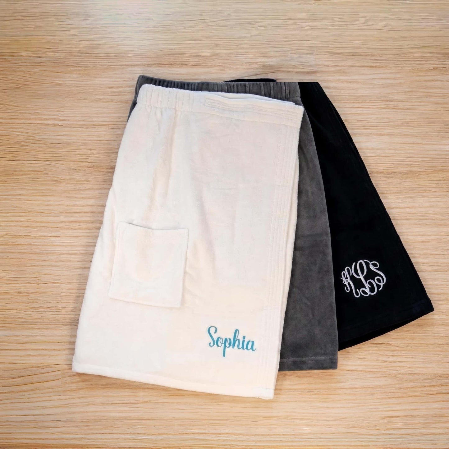 Soft Spa Wrap Towel – Custom Name or Initial Embroidery Gift