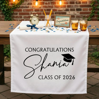Personalized Graduation Table Runner | Class of 2026 Banner