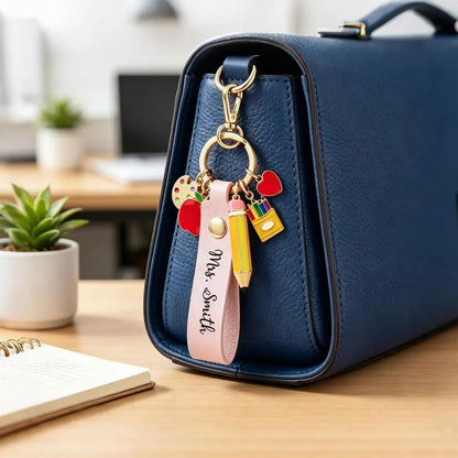 Personalized Teacher Keychain Set (2pcs) | Custom Name Gift