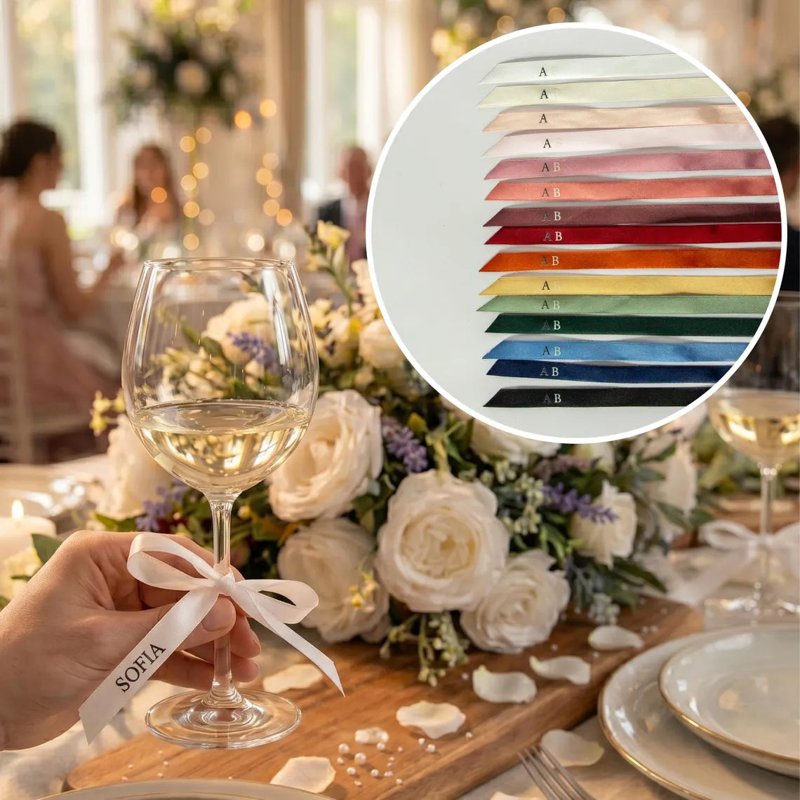 Personalized Satin Name Ribbons for Party & Event Decorations