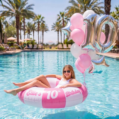 Personalized Birthday Pool Float – Custom Name Party Ring